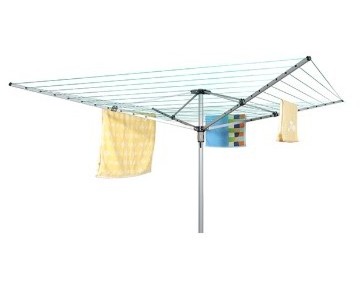 Large Outdoor Standing Clothes Line Dryer 4 Arms Adjustable Rotary Airer Hanging Drying Rack