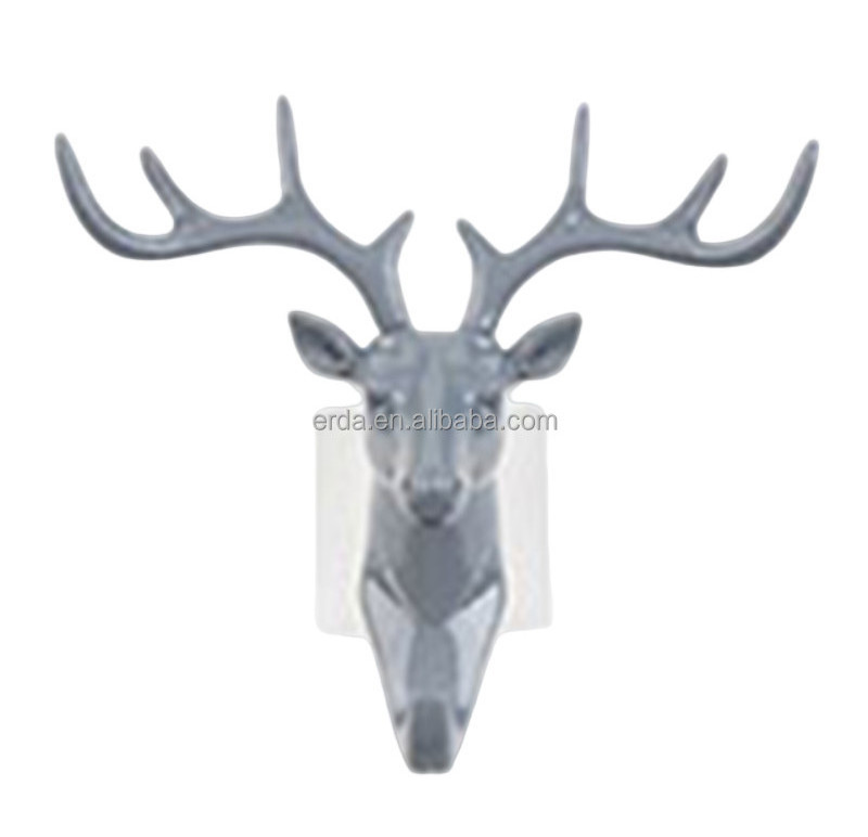 American antler decorative hook self-adhesive punch-free wall shelf wall hanging traceless key sticky hook