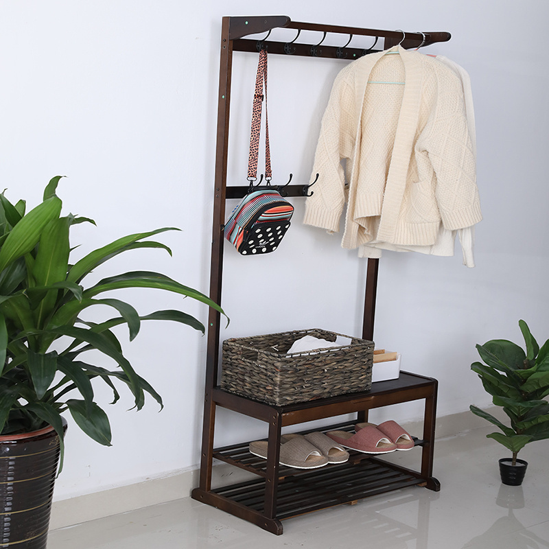 Coat Rack Shoe Bench, Hall Tree Entryway Storage Shelf