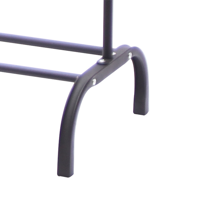 Factory Directly Provide Mobile Stand Hanger Vertical Plastic Folding Drying Double Pole Clothes Rack