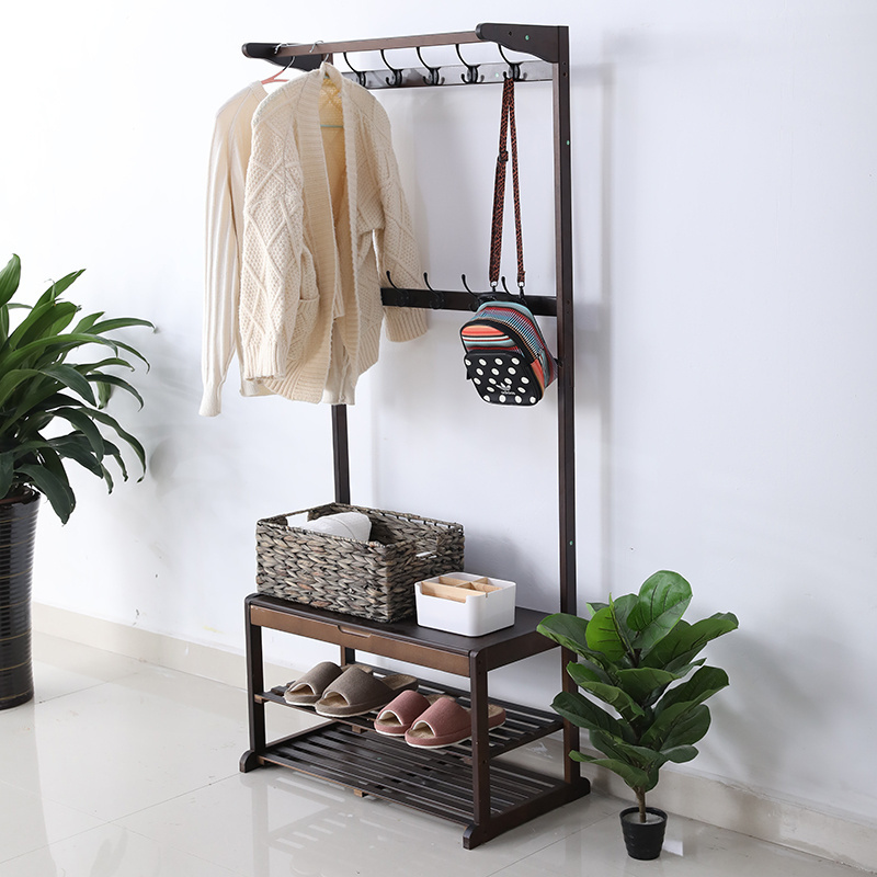 Coat Rack Shoe Bench, Hall Tree Entryway Storage Shelf