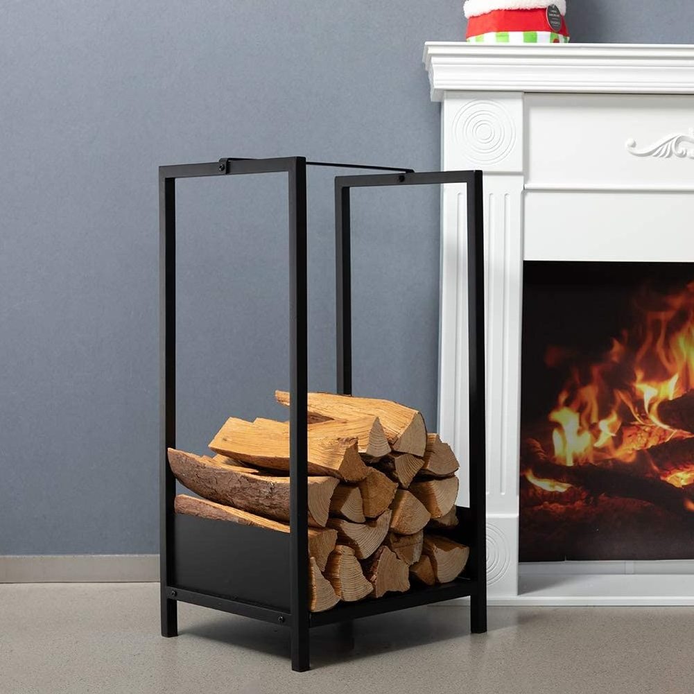 Fireplace Log Rack 30 Inch Log Carrier Heavy Duty Firewood holder for Indoor/Outdoor Fire Place