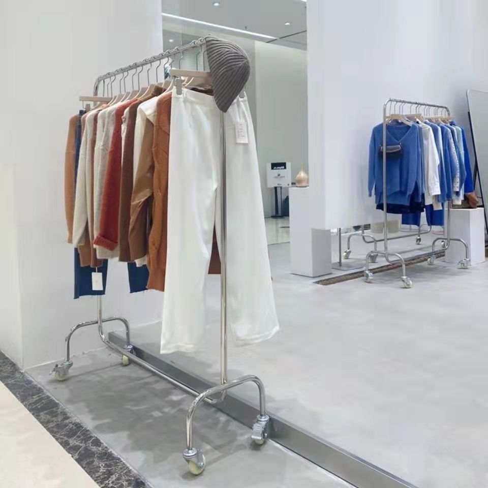 Single-pole Floor Standing Metal Commercial Clothes hanger