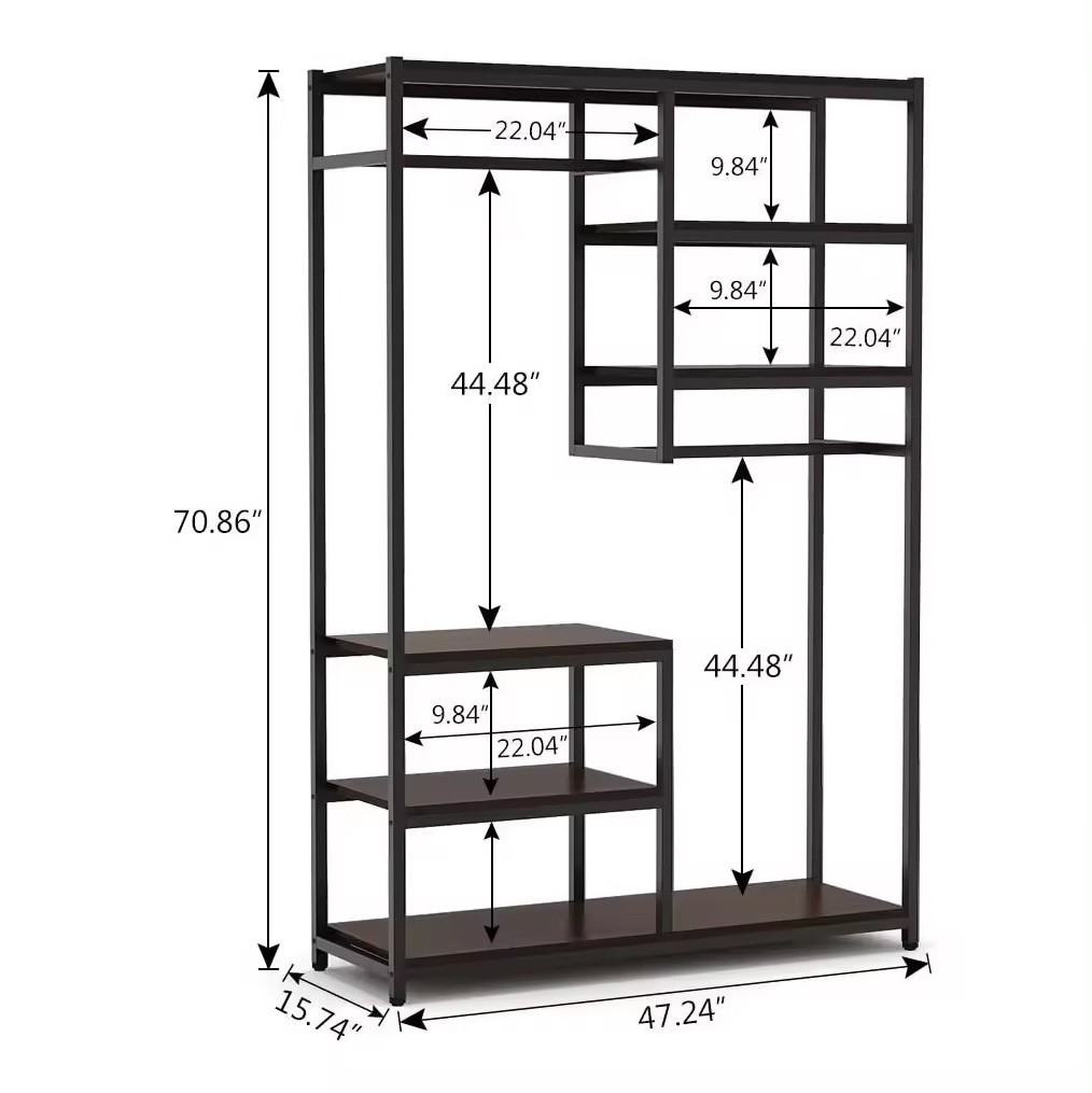 Portable Storage Wardrobe Closet For Jean Cloths Winter Coats With Cloth Cover Zipper Functional