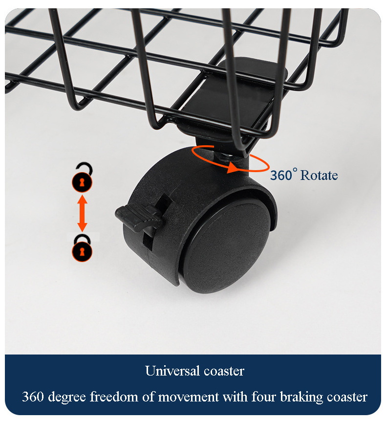 4-Tier Stackable Metal Storage Bins Home Kitchen Vegetable or Fruit Rack & Shelving Unit