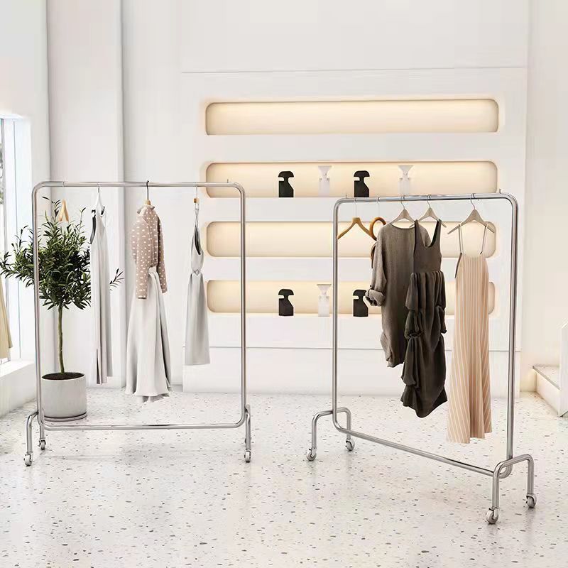 Single-pole Floor Standing Metal Commercial Clothes hanger