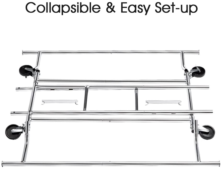 Double Rail Garment Racks Clothes Racks Commercial Grade Height Adjustable Heavy Duty Clothing Racks for Boutiques