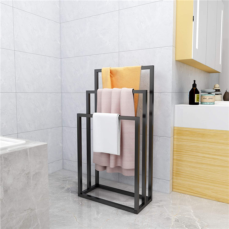 Metal Freestanding Towel Rack 3 Tiers Hand Towel Holder Organizer for Bathroom