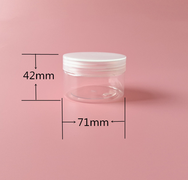 3.4 oz Slime Glue Putty Storage Containers Jars Clear empty wide-mouth plastic containers with translucent lids for DIY slime