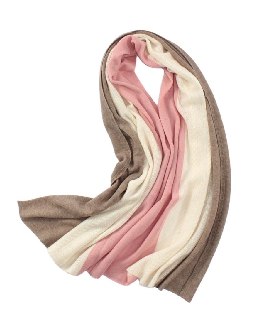 Luxury 100% Pure Cashmere Scarf Knitted Shawl for Women in Winter Season Adult Department