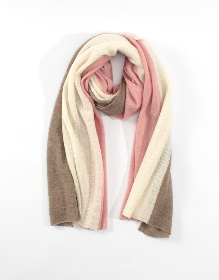 Luxury 100% Pure Cashmere Scarf Knitted Shawl for Women in Winter Season Adult Department