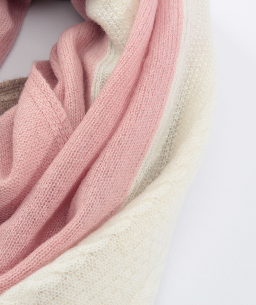 Luxury 100% Pure Cashmere Scarf Knitted Shawl for Women in Winter Season Adult Department