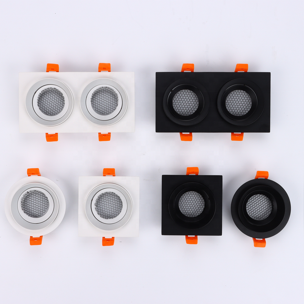 Recessed square round downlight led cob spot light module housing GU10 GU5.3 GX53 MR16 led modules