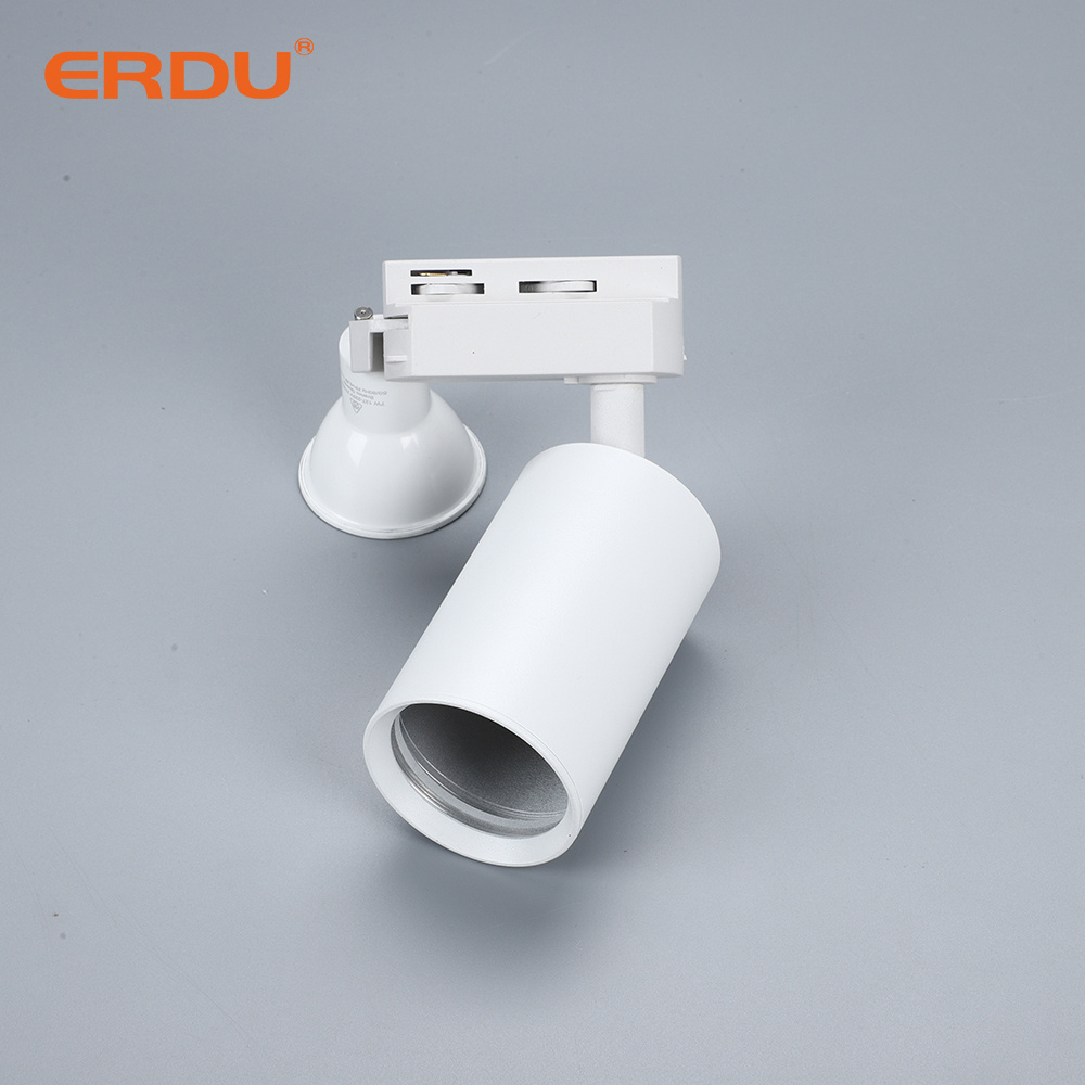 ERDU Aluminium Track light fixture with GU10 /MR16 Commercial Track Light Ceiling Surface Mounted LED Spot Light