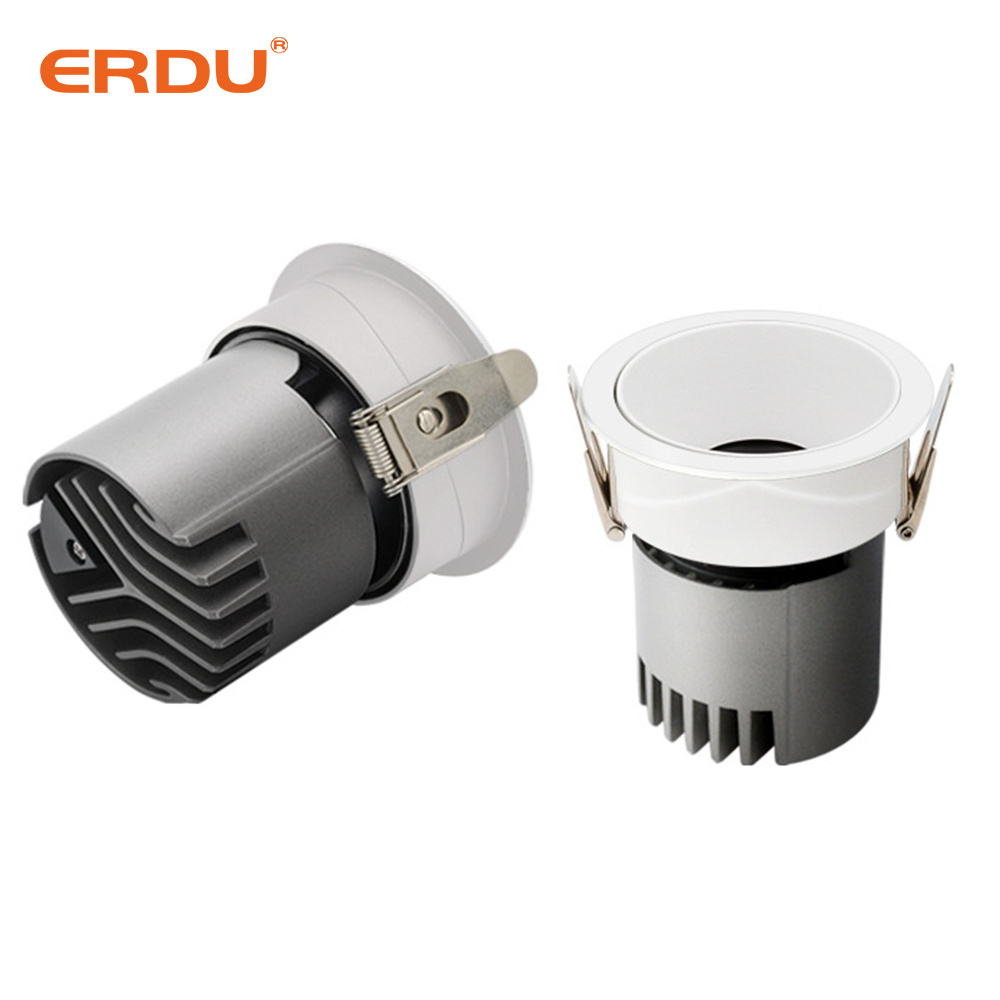 ERDU Spot Light Recessed 6w Hotel Residential Downlight Led 5000k Daylight Wafer Light, Dimmable Downlight