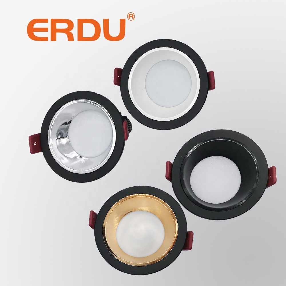 ERDU  Commercial Up Down Lights Hotel Mini Led Cob Downlight Deep Anti-glare Smart Dimmable Recessed Downlight