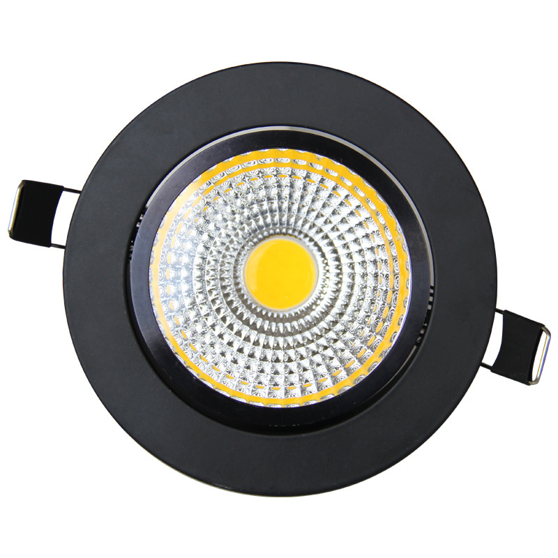 Led Spotlight For Home Hotel Lamp Black COB Recessed Ceiling Light Rotating Led Flood Spot Light  3w 5w 7w 9w 12w 15w