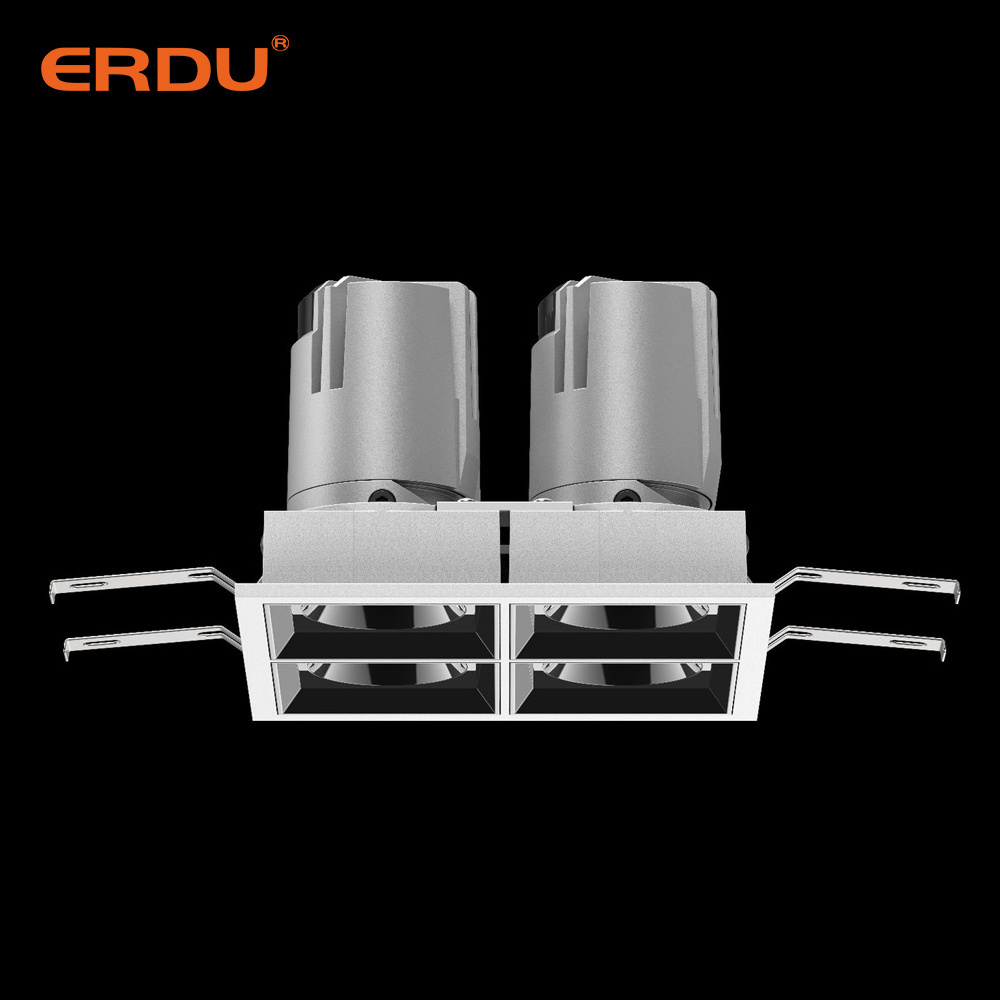 ERDU New Design Spot Led Recessed Downlight Round Type Cob Spotlight 12w Hotel Wall Washer Led Adjustable Cob Downlight