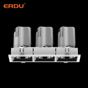 ERDU New Design Spot Led Recessed Downlight Round Type Cob Spotlight 12w Hotel Wall Washer Led Adjustable Cob Downlight