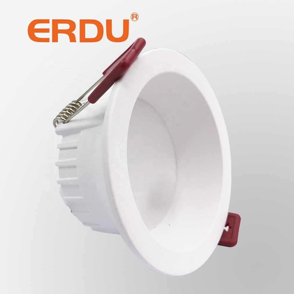 ERDU Die-Casting Aluminum White Down Light Recessed Led Downlight Deep Antiglare Trimless Led Down light