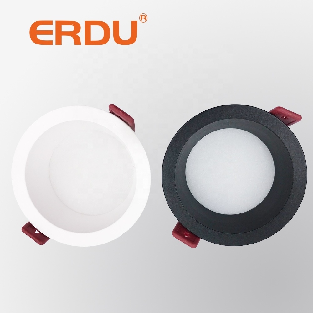 ERDU Die-Casting Aluminum White Down Light Recessed Led Downlight Deep Antiglare Trimless Led Down light