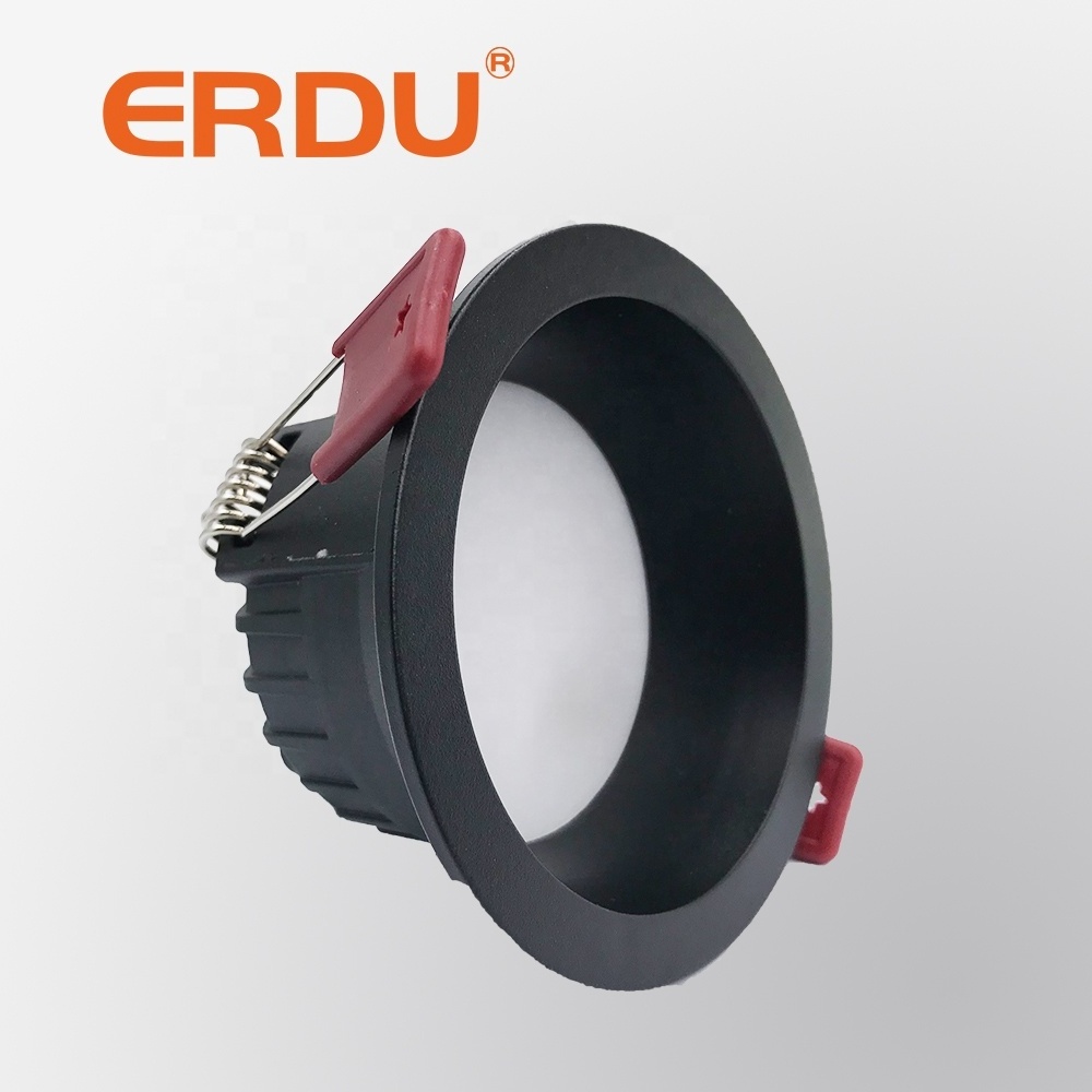 ERDU Die-Casting Aluminum White Down Light Recessed Led Downlight Deep Antiglare Trimless Led Down light