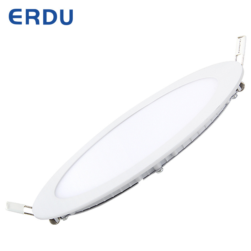 ERDU High Quality Modern Round Square Recessed Led Panel Light No Flickering Ultra Slim Ceiling Downlight