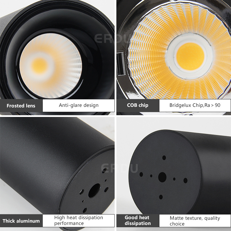 New Design Led Spotlight Aluminum Housing Ceiling Surface Mounted Square Round Cob Spot Light