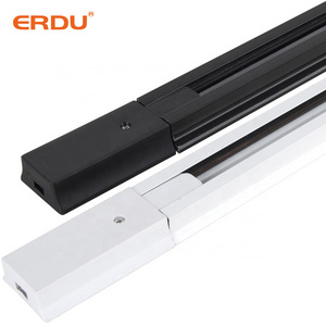 ERDU 1m 1.5m 2m 2 Wire 3 Wire 4 Wire Aluminum Track Spot Light Rail Connector Led Track Light Accessory Adapter Linear