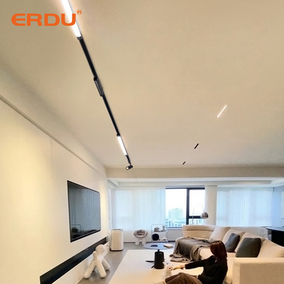 ERDU Modern Design Embedded LED Track Lamp Surface Mounted Linear COB Spotlights 48V LED Magnet Rail Lighting