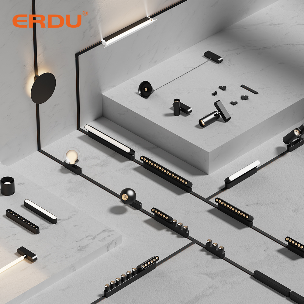 ERDU Smart Woven Track Lighting System Ultra Thin 24v Led Belt Light Flexible Track for Track Light