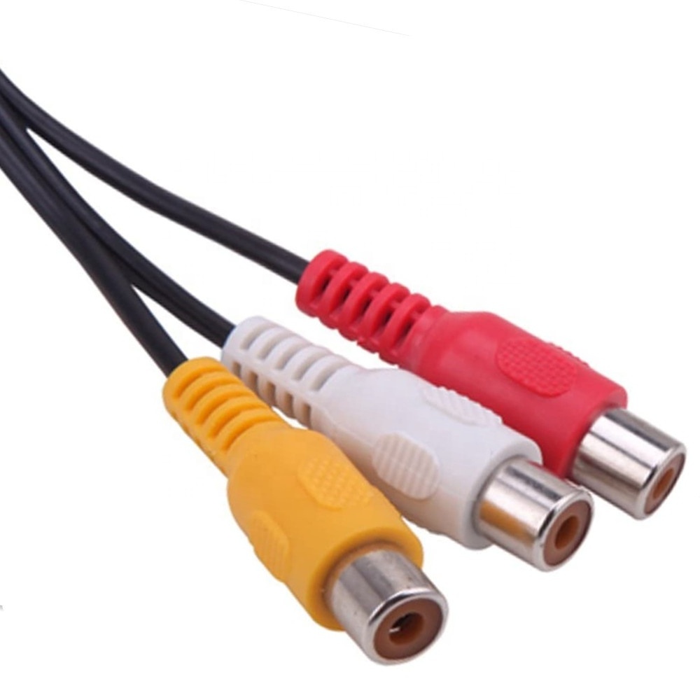 ERE S Video 7 Pin to 3 RCA Female RGB Component Cable 7 Pin Mini DIN S Video Male to 3 RCA Female Cable for DVD/TV/HDTV/VCR'