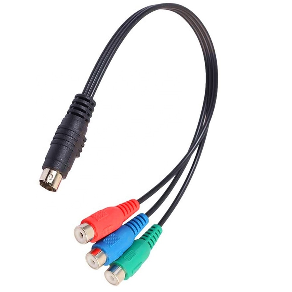 7-Pin S-Video to HDTV / 3 RCA RGB (Red, Blue, & Green) Component HDTV Video Cable