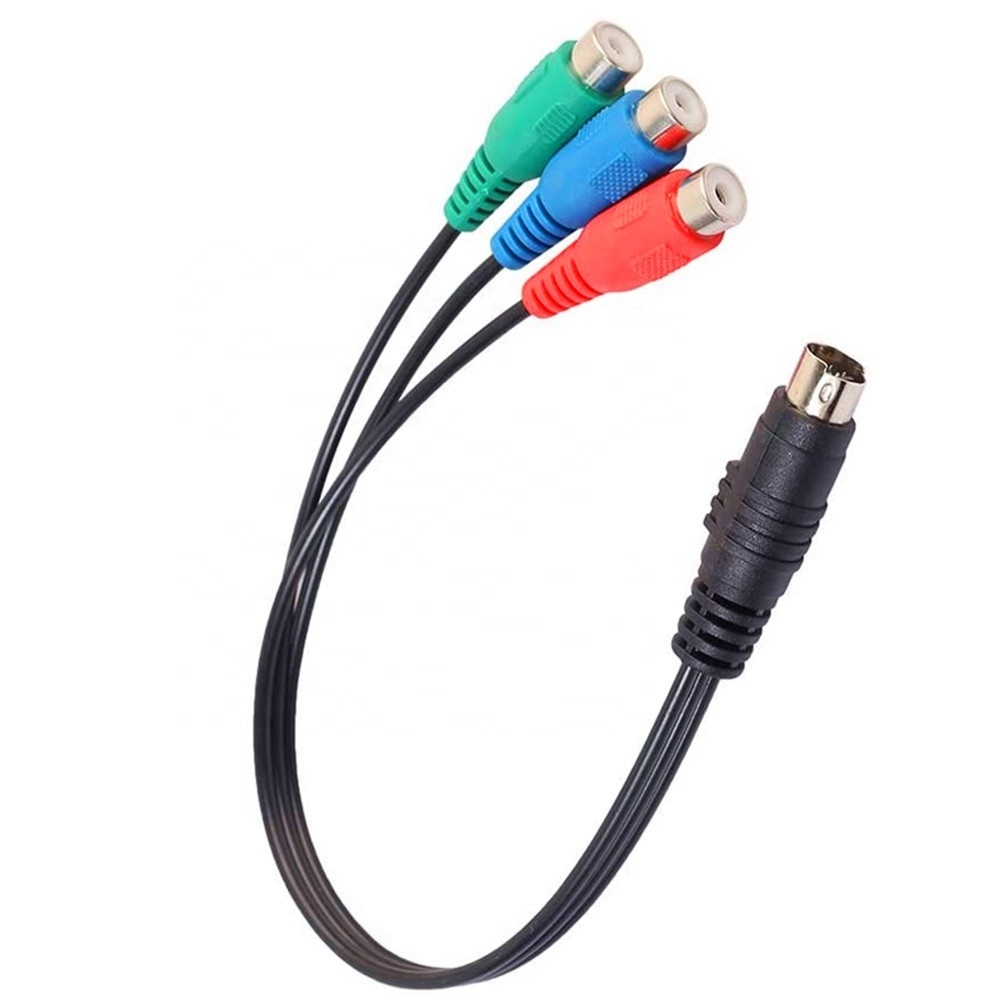 7-Pin S-Video to HDTV / 3 RCA RGB (Red, Blue, & Green) Component HDTV Video Cable