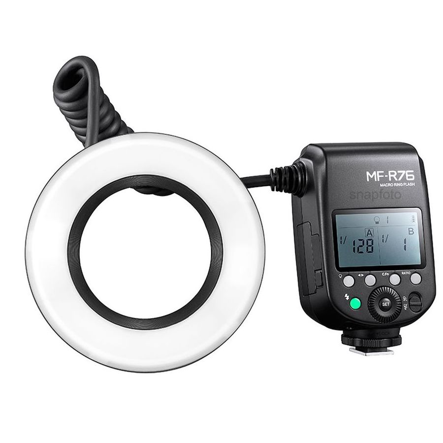 Godox MF-R76 RING76 5000K Macro LED Ring Light Macro Speedlite Flash Light for DSLR Canon Sony Nikon Camera