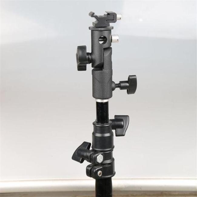 E Shape Universal Metal Flash Bracket Stand Hot Shoe Speedlite Umbrella