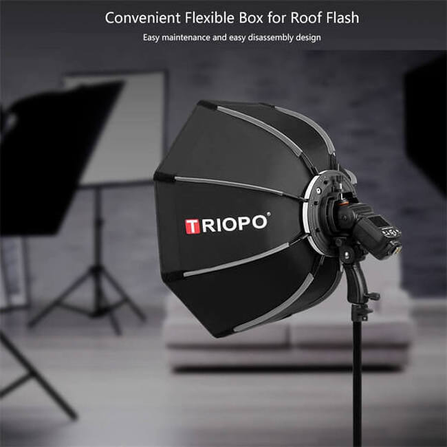 Triopo 55cm Octagon Umbrella Photography Softbox For Godox V860II TT600 TT685 YN560 III IV JY-680A Flash Speedlite Soft Box