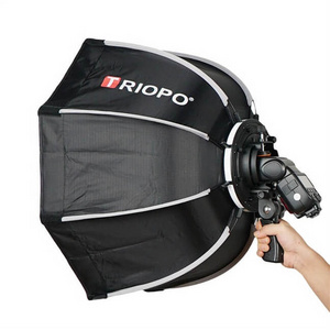 TRIOPO Portable 55cm Flash Outdoor Octagon Umbrella Softbox Speedlite Soft Box for Canon Nikon Sony Yongnuo Godox Flashlight