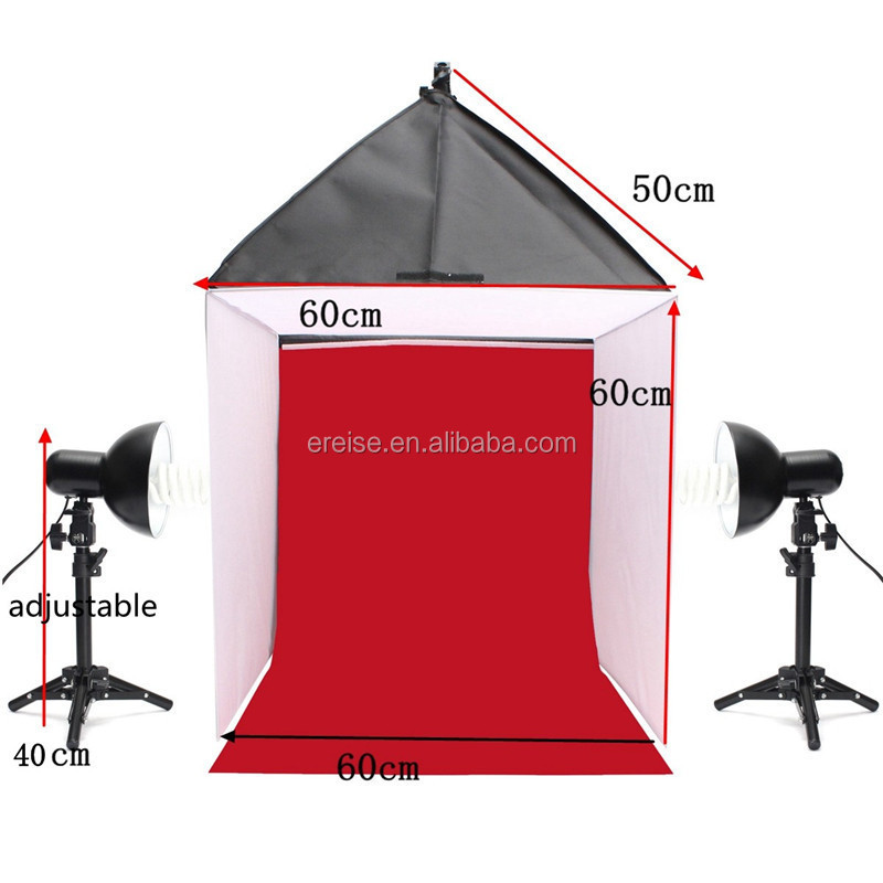 E-Reise Camera Photo Photography Studio Softbox Shooting Box Light Tent Kit 24''X 24'' X24'' Photo Studio Accessories