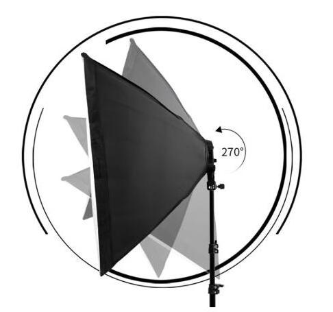 Photography Lighting 50x70CM Four Lamp Softbox Kit E27 Holder With 8pcs Bulb Soft Box AccessoriesFor Photo Studio Video