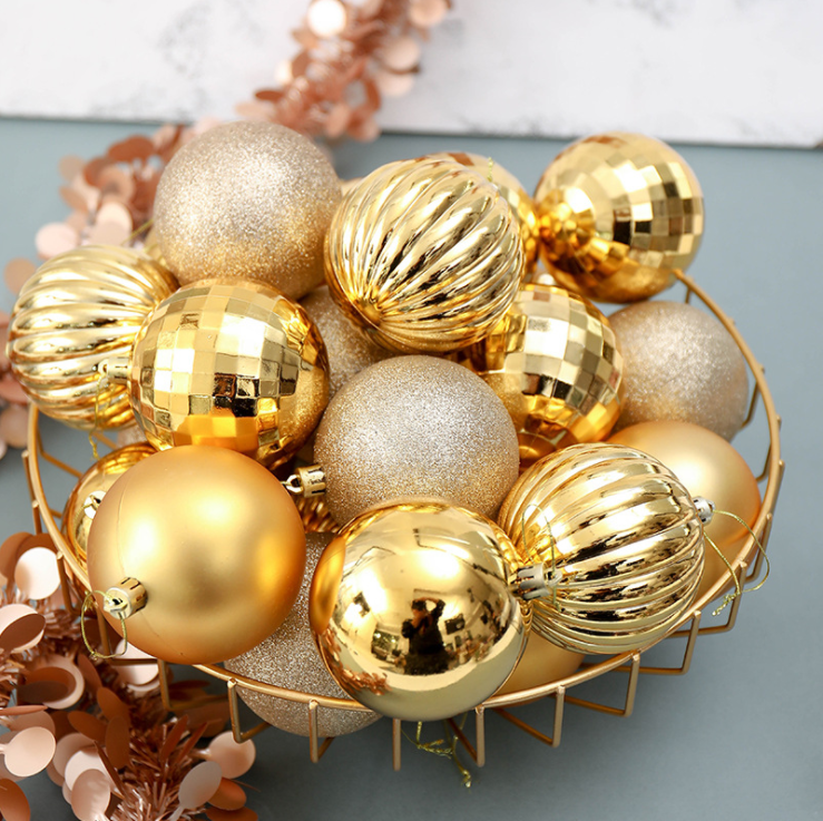 Amazon 4cm Set/34 Christmas Plastic Ball Set Decorations Hanging Christmas Tree decoration