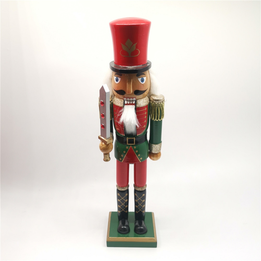 2021 New Product 15 Inches Christmas Nutcracker Soldier Wooden Soldier Nutcracker For Christmas Decoration