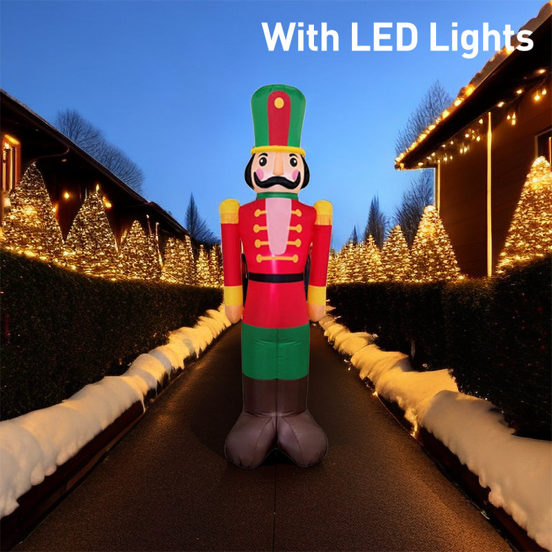 150cm(60inch)/210cm(84inch) Inflatable Decoration Christmas Decorations Nutcracker With LED Lights For Outside Garden