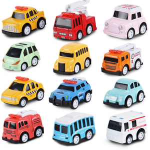 mini Vehicles Cartoon car model 1:250 for 1~6 years boys girls alloy car toy model