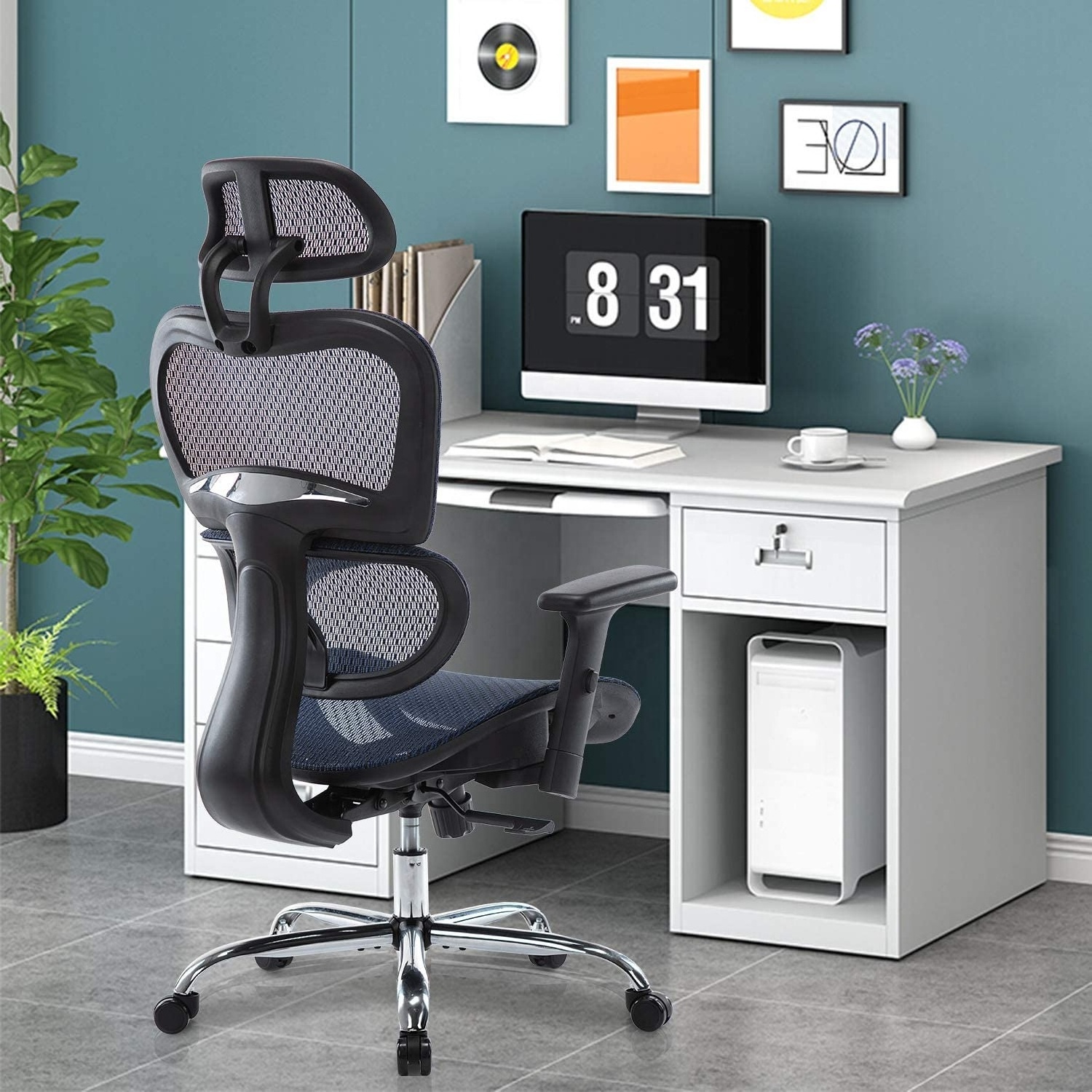 Ergonomic High-Back Full Mesh Office Chair Adjustable Executive Swivel Chair with lumbar support