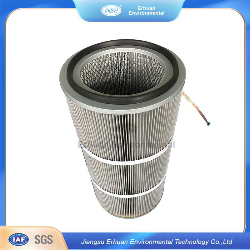 Erhuan Industrial Synthetic Fiilter Media Dust Air Cartridge Filter Price