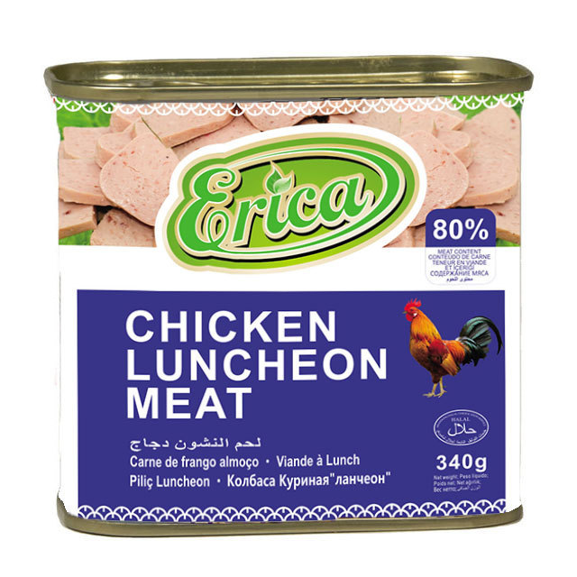 Hot Selling Halal Certificated Chicken/beef Luncheon Meat China Chicken Body Salt OEM HEBEI Normal Temperature Printed Canned