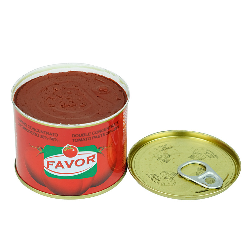 Manufacture Easy open aseptic Double Concentration 28-30% brix organic canned Tomato Paste in tin cans tomato ketchup