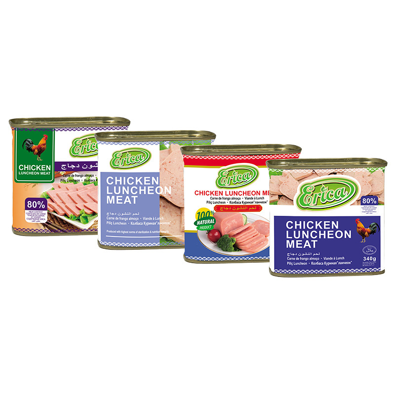 Chinese Export Manufacturers Halal Chicken/Beef Luncheon Meat 425G OEM/ODM Canned Meat at Competitive Prices