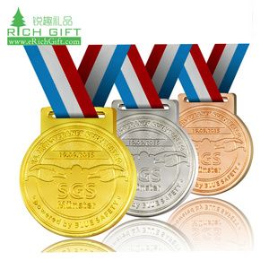 Manufacture personalized 3d sports die casting soft enamel custom gold silver bronze championship awards medal of honor